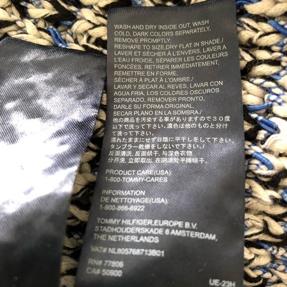 Tommy Hilfiger Fringed Open Front Sweater Jacket Size M - Picture 12 of 13